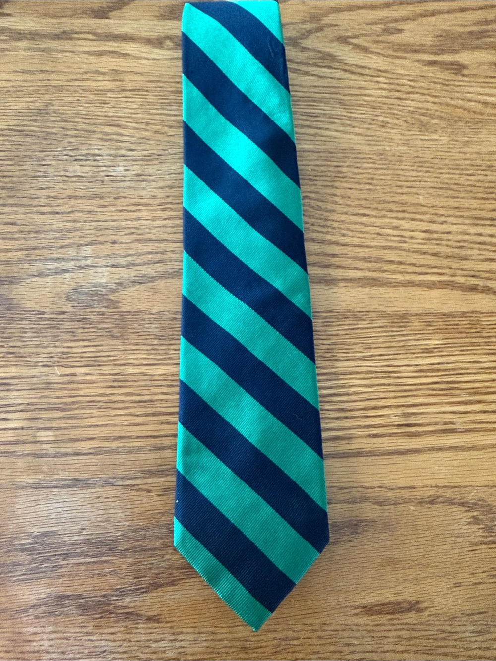 Woodward Silk Striped Green and Navy Men's Tie
